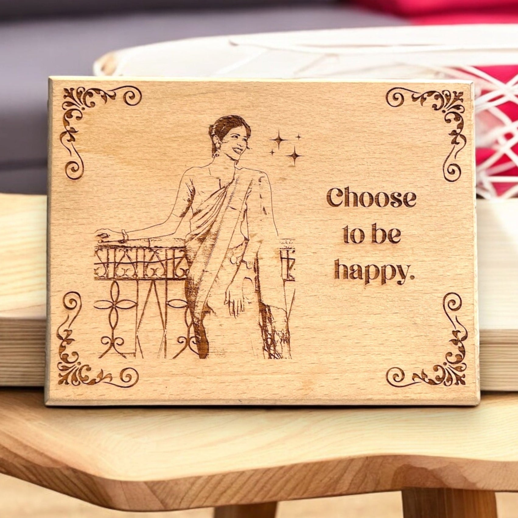 Personalised Rectangular Wood Engraved Photo Frame - Personalify