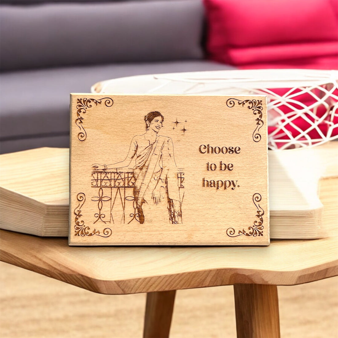 Personalised Rectangular Wood Engraved Photo Frame - Personalify