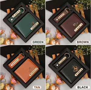 Personalized Name Wallet & Keychain Combo