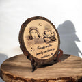 Personalised Natural Wood Round Engraved Photo Frame (Copy) - Personalify