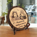 Personalised Natural Wood Round Engraved Photo Frame (Copy) - Personalify